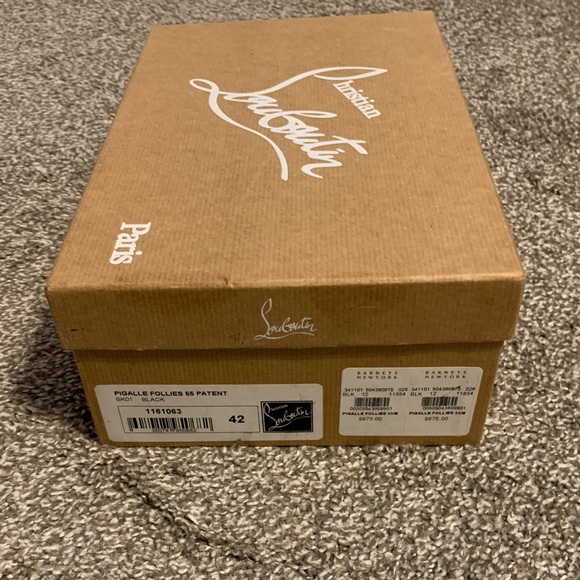 Used Christian Louboutin Pigalle Follies 55 Patent Black Size 42 - Picture 4 of 14